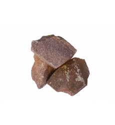 Камень для бани "Кварцит малиновый" колотый 20 кг
